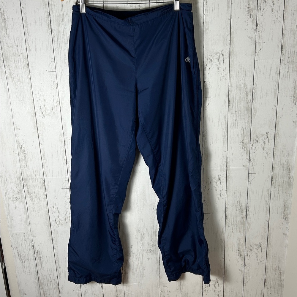 Vintage 2003 Adidas navy track pants men’s L with side quarter zippers